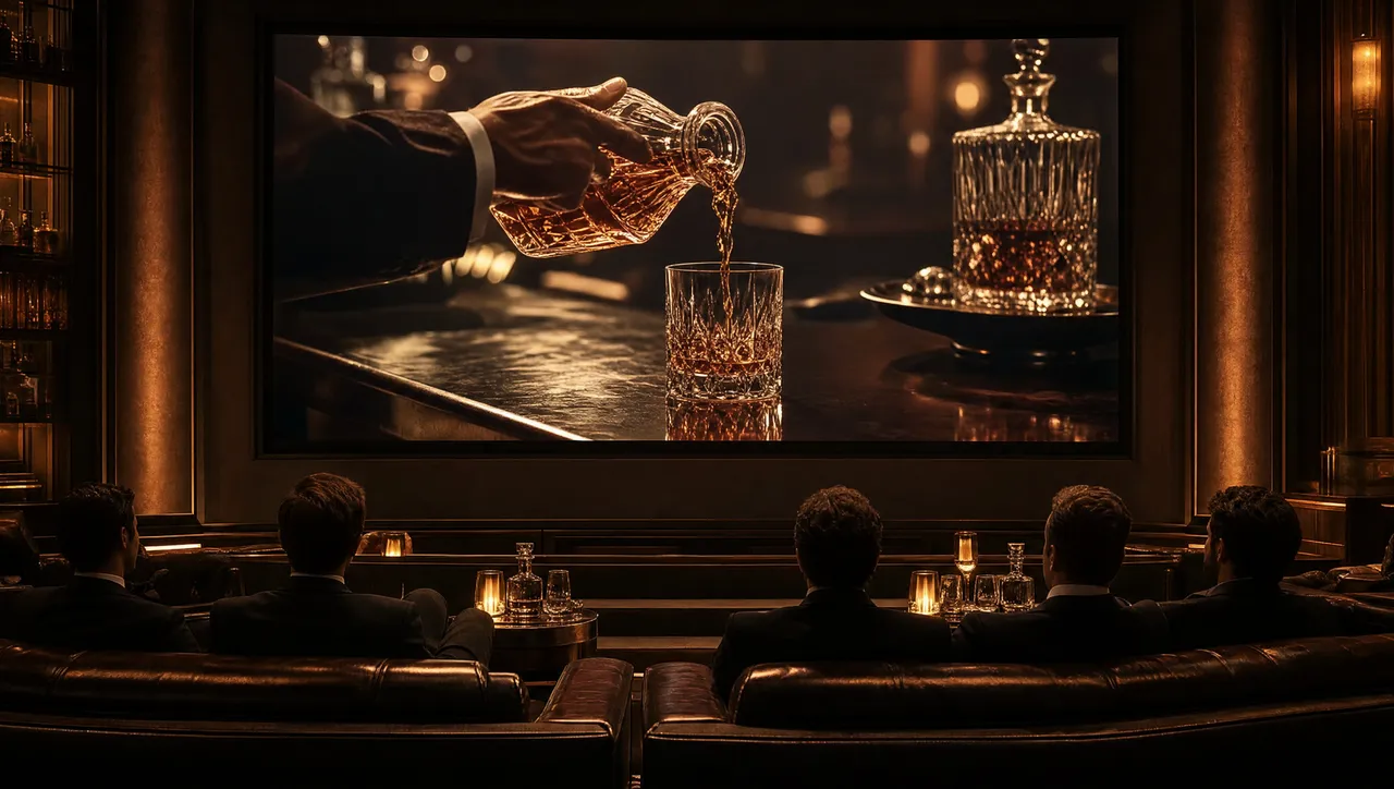 Movie scene projected on a big screen, illustrating the best IPTV box in Canada and the picture quality to expect
